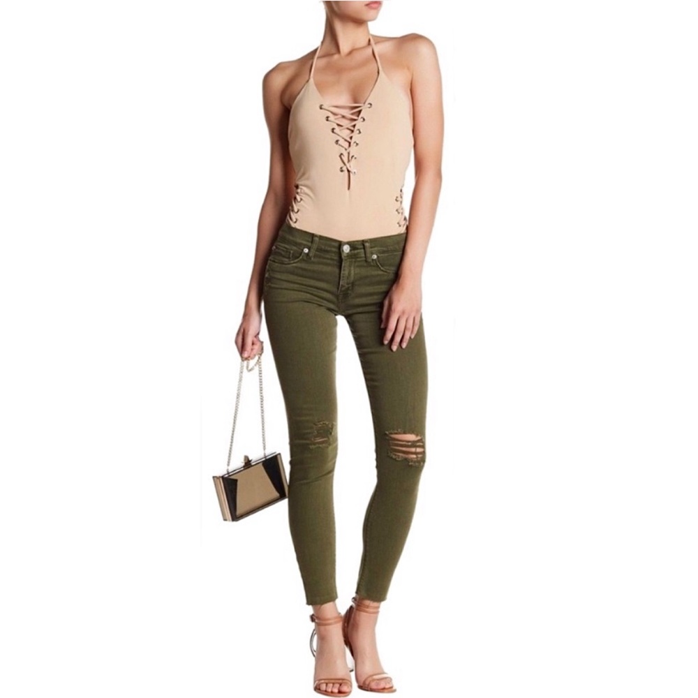 HUDSON Ankle Krista Super Skinny Destroyed Jeans